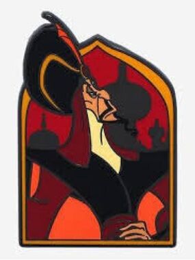 Disney Jafar Enamel Pin - Black, Red, Orange, Yellow